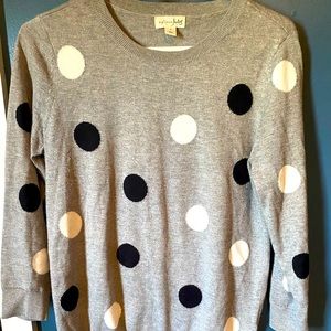 Gray polka dot sweater size S